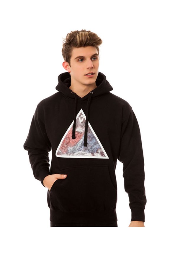 Mens The First Supper Pullover Hoodie Sweatshirt, Black, Medium