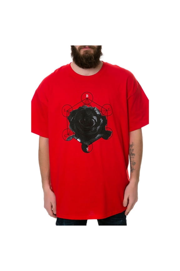Mens The Metation Rose Graphic T-Shirt, Red, Small