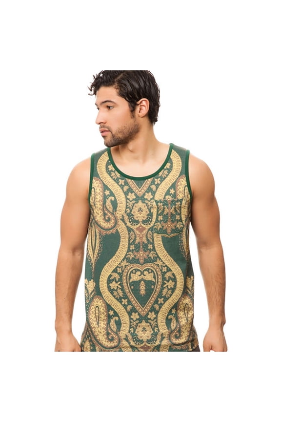 Mens The Nervi Tank Top, Green, Medium