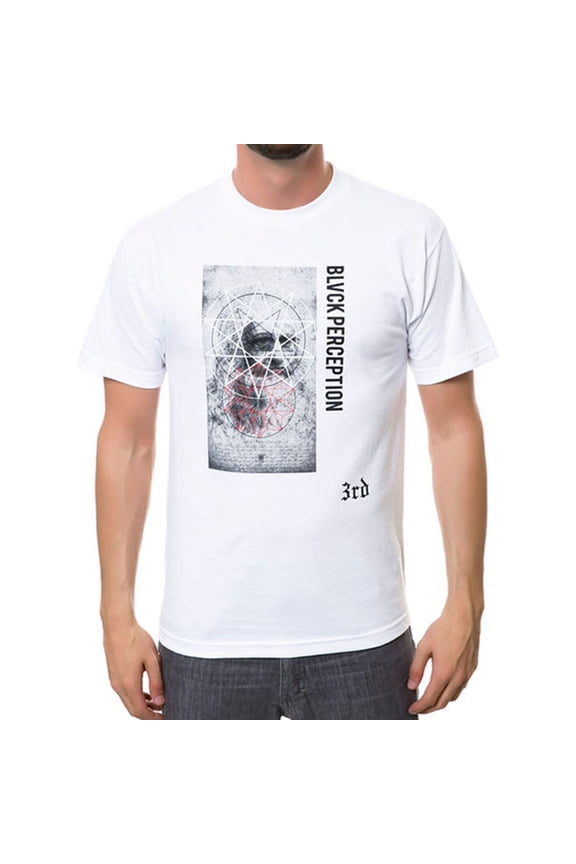 Mens The Perception Graphic T-Shirt, White, Small