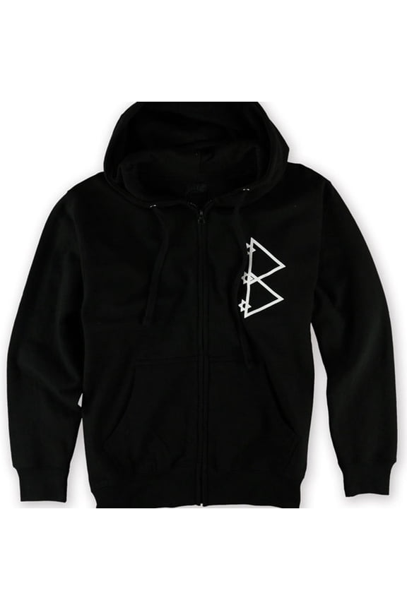 Mens The Pyrex Vision Zip Up Hoodie Sweatshirt, Black, Small