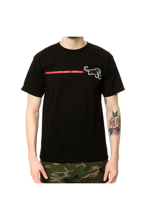 Mens The Red Line Radical Graphic T-Shirt, Black, Small