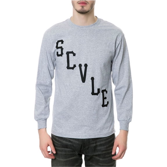 Black Scale Mens The Scvle Logo Ls Graphic T-Shirt