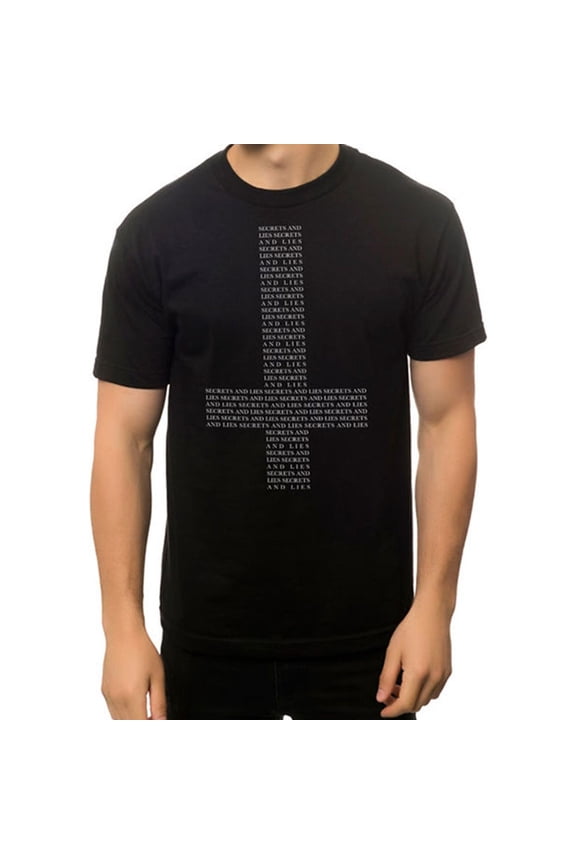 Mens The Secrets And Lies Graphic T-Shirt, Black, Small