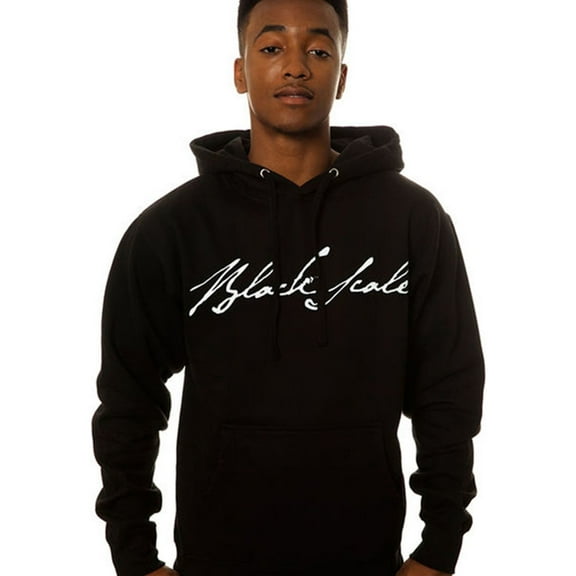 Black Scale Mens The Signature Logotype Pullover Hoodie Sweatshirt, Black, Small