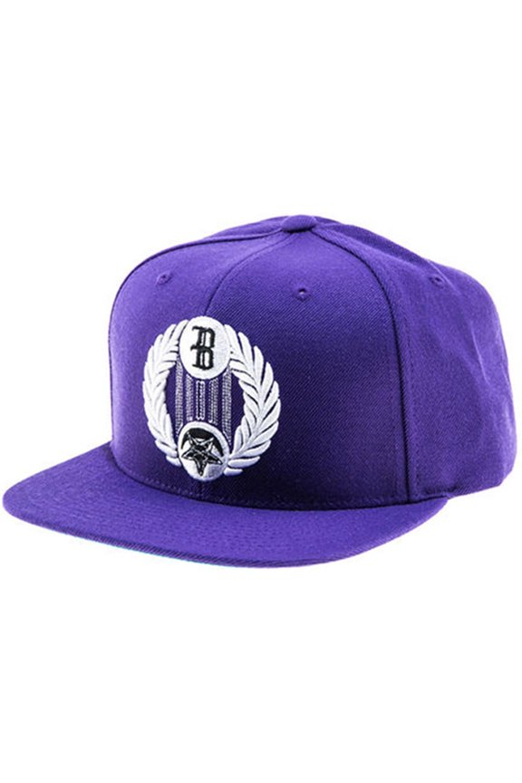Mens The Star Crescent Snapback Baseball Cap, Purple, One Size