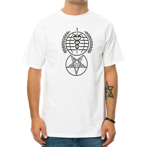 Black Scale Mens The Underworld Seal Graphic T-Shirt, White, Small