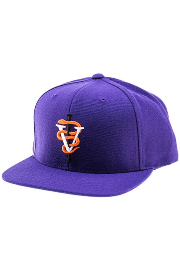 Mens The VS Snake Snapback Baseball Cap, Purple, One Size