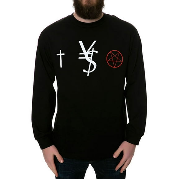 Black Scale Mens The Vs Ls Graphic T-Shirt
