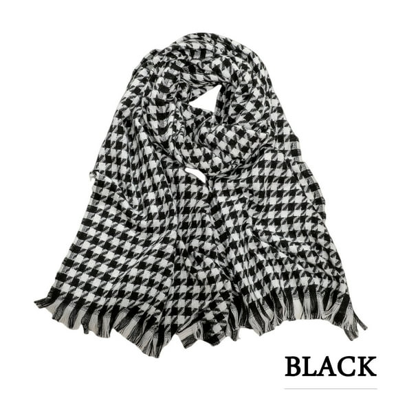Black Scarfs Scarf Warm Scarf for Women Fall Winter Scarf Classic Tassel Plaid Scarf Warm Soft Chunky Large Blanket Wrap Shawl Scarves 1 Pack