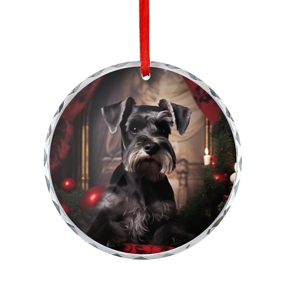 Black Schnauzer Dog Christmas Ornament Gifts for Women Dog Lover Gifts Hanging Ornament
