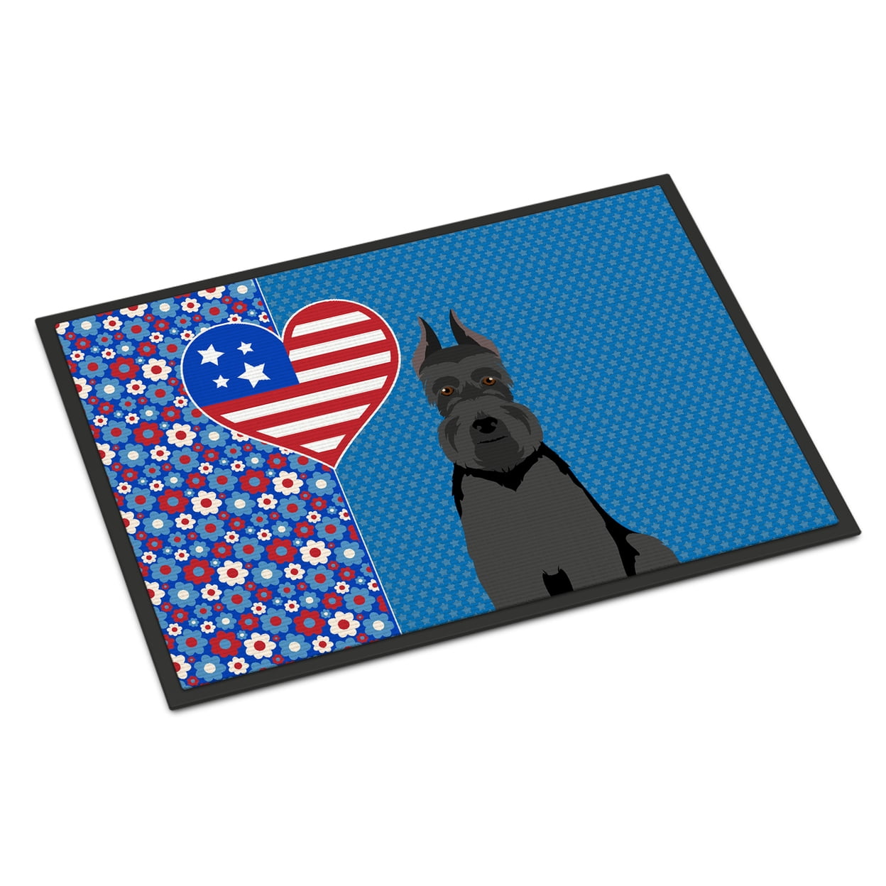 Black Schnauzer Indoor or Outdoor Mat 24x36 36 in x 24 in