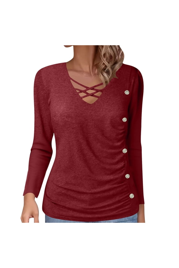Women's Fashion Hoodies & Sweatshirts Long Women's Shirts Long Long Sleeve Shirts Shirts Round Neck My Order History