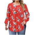 thumbnail image 1 of Pohista Womens Sweatshirt Womens Shirts Womens Tops Long Sleeve Loose Fit Women's Blouses Dressy Casual Chiffon, 1 of 6