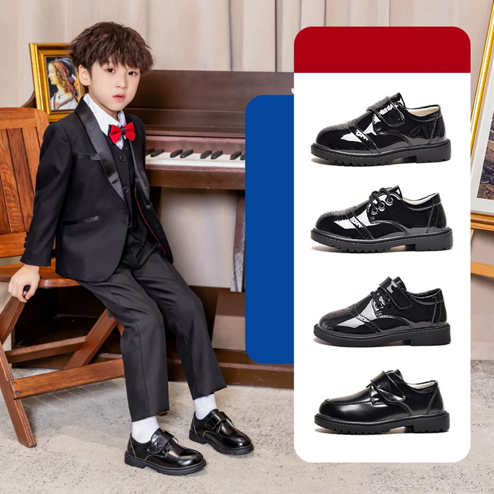 Boys' Leather Shoes, Children's Shoes, British Casual Single Shoes, Student Performance Shoes main image 0