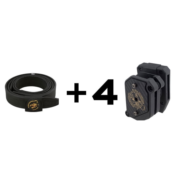 Black Scorpion Outdoor Gear IPSC / USPSA Shooter Rig / Shooting Gun Belt Combo, Black, Extra Extra Large