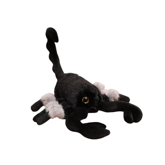 Black-Scorpion Plush Toy, Realistic Tarantula Spider Stuffed Animal Doll, Soft Creepy Crawly Insect Plush for K-ids Adults, Unique Birthday Gift for Science Enthusiasts, Home Decor