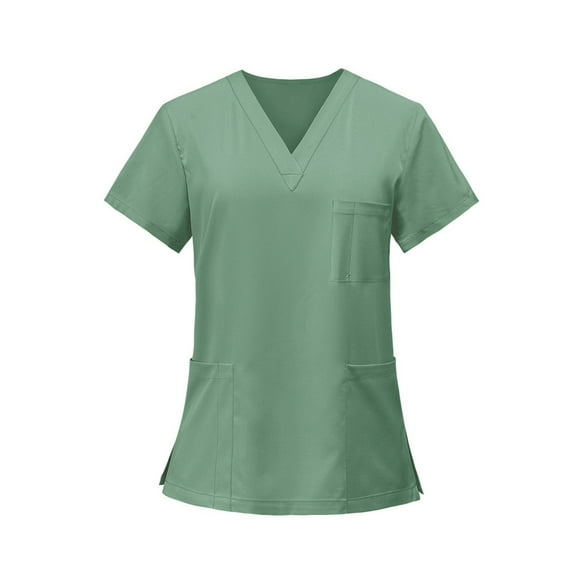 Black Scrub Sets For Women,3 Pocket Scrub Tops for Women, Stretch Fabric Breathable V-Neck Womens Scrub Shirts, 3 Pocket Comfortable Scrub Tops,Mint Green,XL