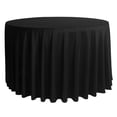 thumbnail image 1 of Black Scuba(Wrinkle Free) Tablecloth Round 120 Inch for Restaurant Kitchen Dining Wedding Party Banquet, 1 of 5