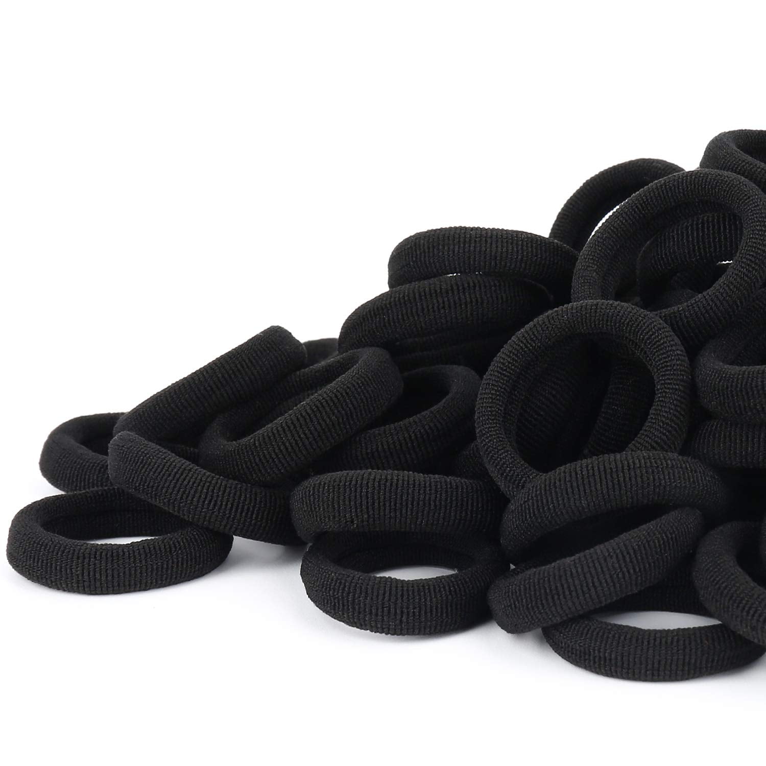 Dreamlover Elastic Hair Ties, Small Tiny Hair Elastics for Baby Girls,  Toddler Hair Elastic Bands, Black Rubber Bands for Hair, 1500 Pieces