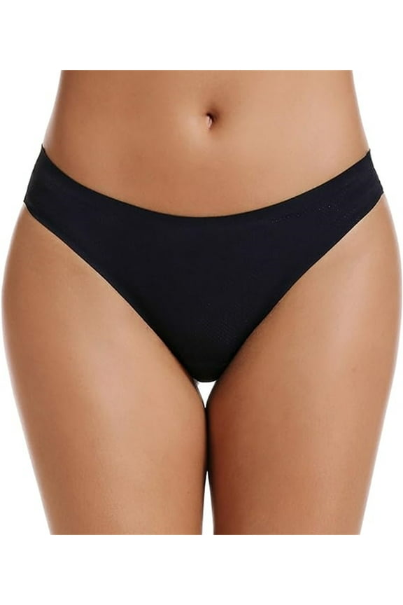 Black Seamless Underwear,Women Soft Panties,Invisible Silky Underwear,Comfortable Panty for Yoga,Leggings