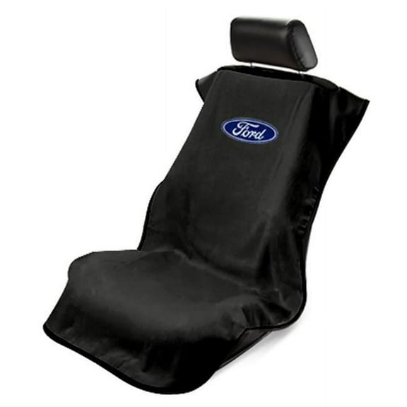 Black Seat Protector/Towel with Ford Logo