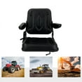 thumbnail image 1 of Black Seat with Adjustable Backrest for klift, Excavator, Tractor, Telehandler, 1 of 10