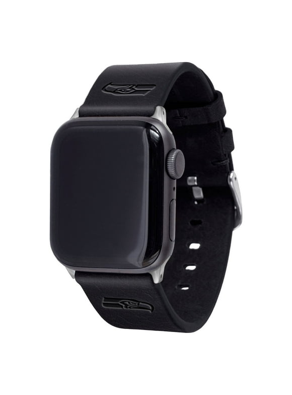 Black Seattle Seahawks Leather Apple Watch Band