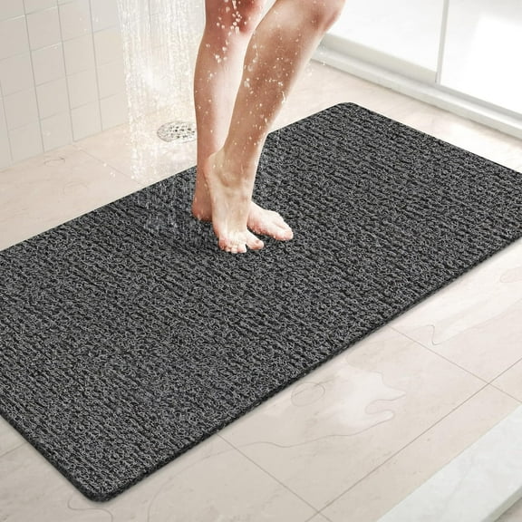 Black Secure Mat, Non-Slip Bathtub Mat, The Ultimate Non-Slip Bath Mat, Shower Mat Floor Mat for Tub, Shower, Bathroom,24x16 inch