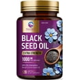 thumbnail image 1 of Black Seed Oil 1000mg - Premium Extra Strength Nigella Sativa Blackseed Oil - Black Seed Oil Skin, Digestive Health & Immune Support - Non-GMO Antioxidant, Gluten Free Supplement - 120 Softgels, 1 of 9