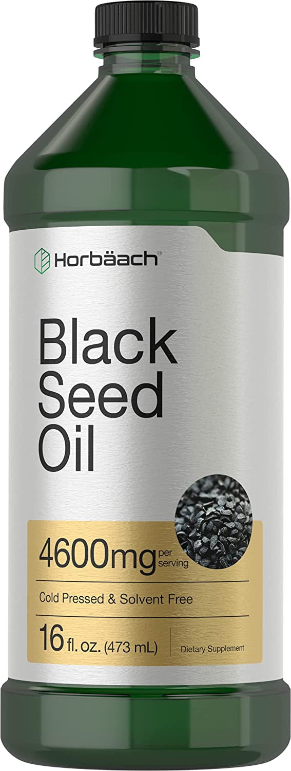 Black Seed Oil | 4600mg | 16 oz | Vegetarian Formula | by Horbaach ...
