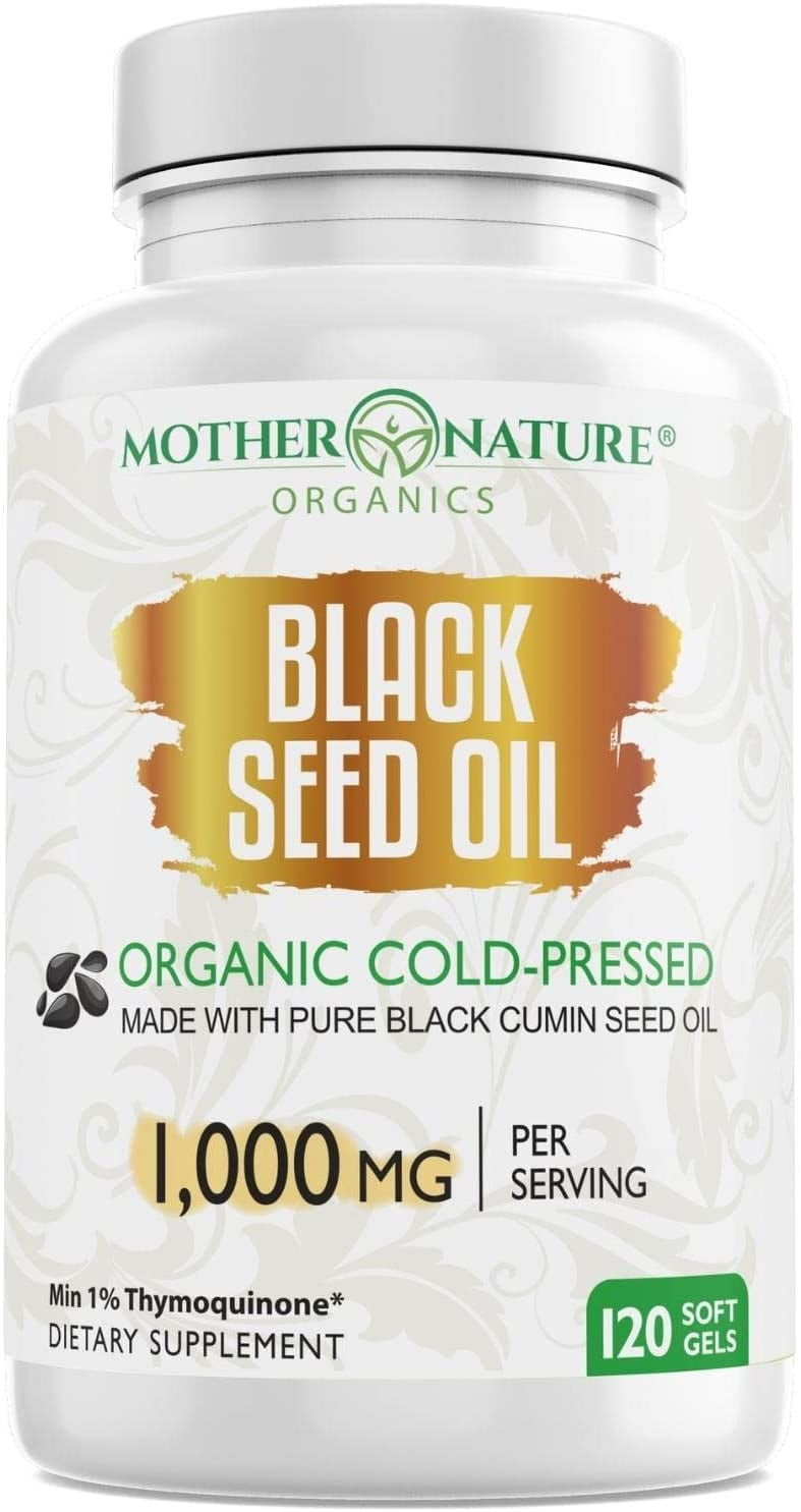 Black Seed Oil Capsules 120 Count NonGMO Liquid) Premium Cold Pressed Black Cumin