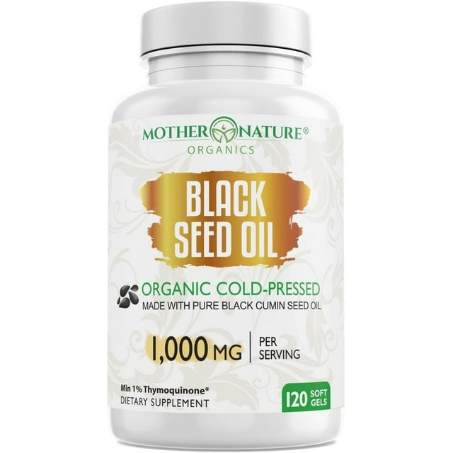 Black Seed Oil Capsules 120 Count NonGMO Liquid) Premium