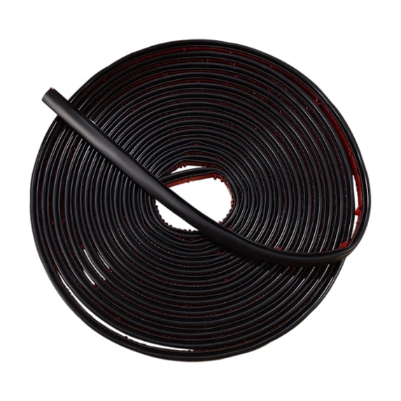 Black Self Adhesive Door Seal Strip, Weather Stripping Rubber for Soundproof Windproof, Insulation for Gaps, Easy Diy Cut, 1Pcs