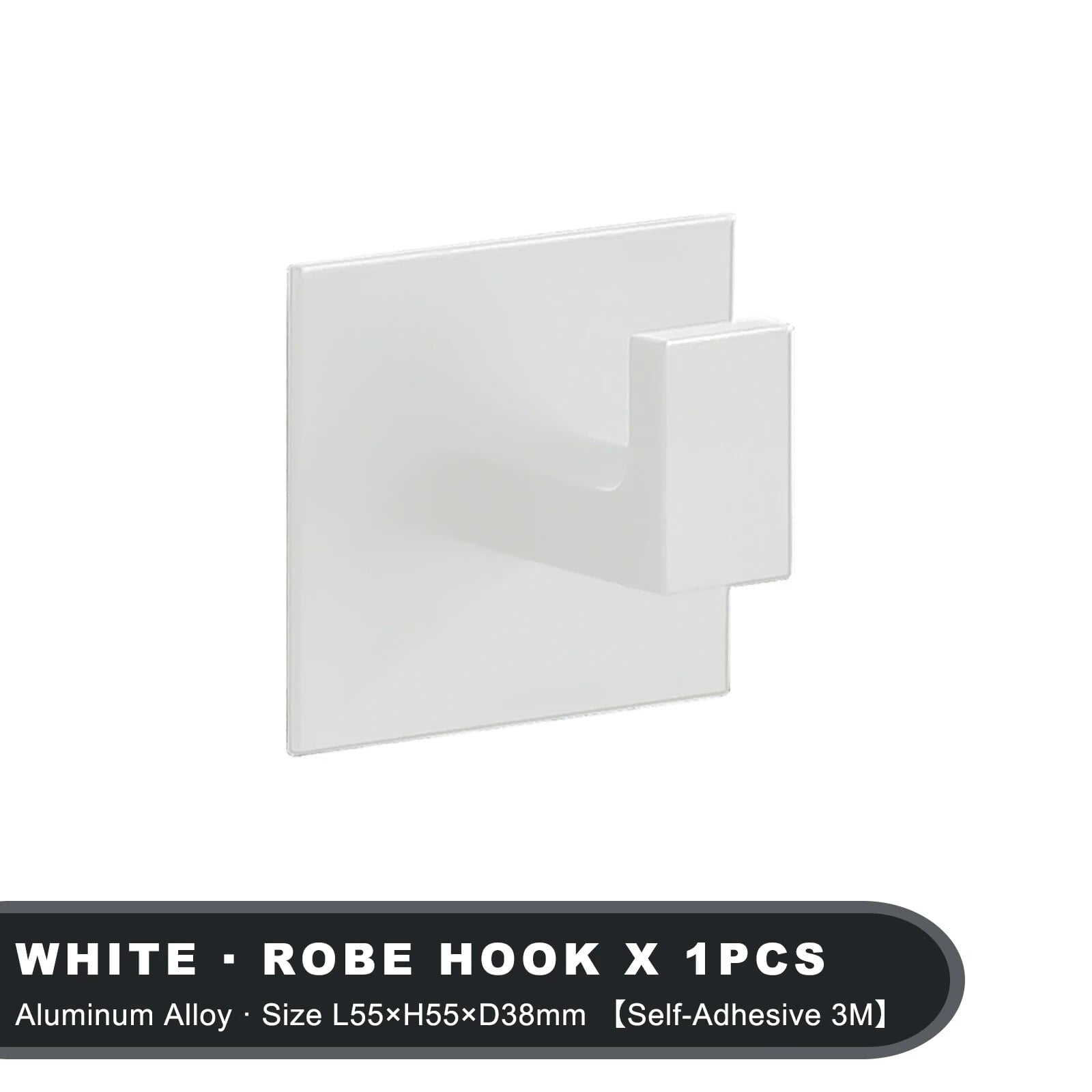 Black SelfAdhesive Wall Hooks For Hanging Keys Clothes Hanger Door