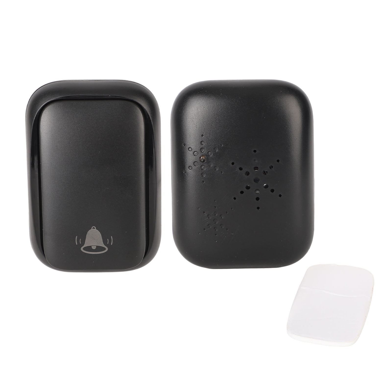 Black SelfPowered Wireless Doorbell, No Wiring or Punching Required