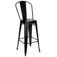 thumbnail image 1 of Black Semi-Gloss Tolix Style Metal Barstool with Back by Chivari, 1 of 10