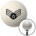 thumbnail image 1 of Black Senior Airman Ivory Shift Knob with M16 x 1.5 Insert Shifter Auto Manual Brody, 1 of 1
