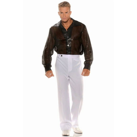 Black Sequin Shirt Adult Costume