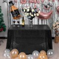 Black Sequin Tablecloth 50" x 50'' Small Square Sparkly Glitter