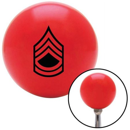 Black Sergeant First Class Red Shift Knob with M16 x 1.5 Insert Shifter Auto Manual