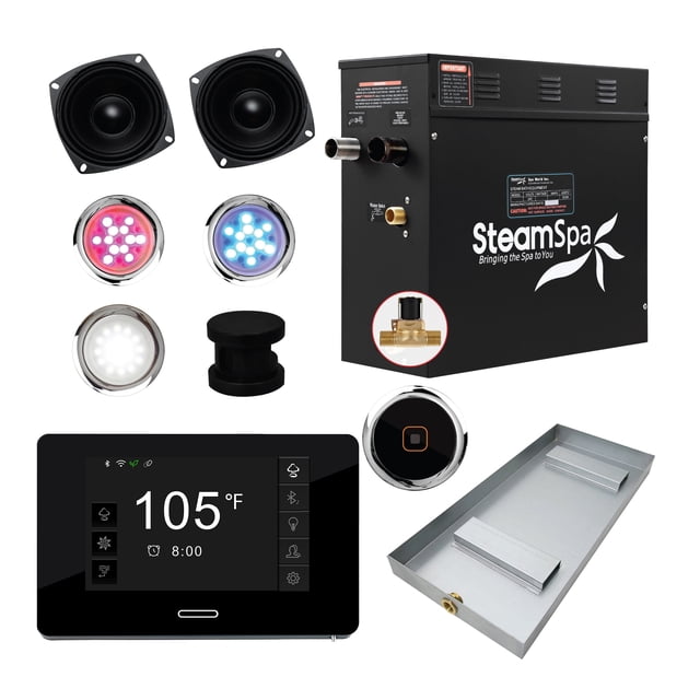 Black Series 4.5kW Steam Bath Generator with Continuous Steam Plus ...