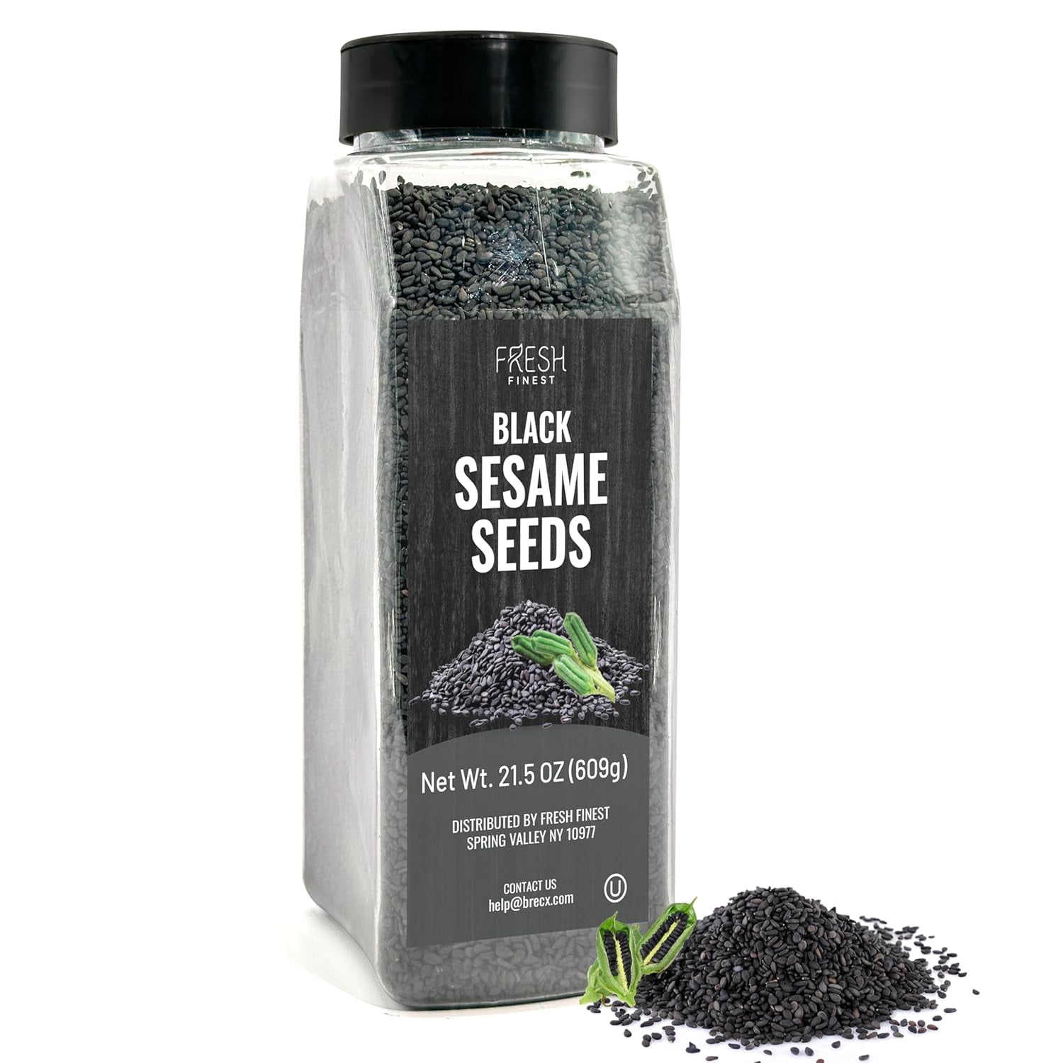 Black Sesame Seeds 21.5oz - All-Natural, Non-GMO, Gluten-Free, Kosher - Perfect for Sushi, Baking, and Cooking - Walmart.com