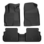 Black Set TPE All-Weather Floor Mats 2 Row Liner Fit for 2009-2013 Toyota Corolla/Matrix