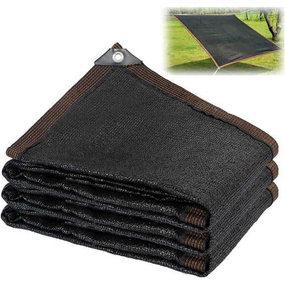 Black Shade Cloth for Plants Greenhouse, 90% Sunblock Shade Sails -for Outdoor Garden Pergola Patio Lawn Pool Sun Shade Cloths for Kennel Chicken Coop Easier to Hang Plant Shade Net Cover