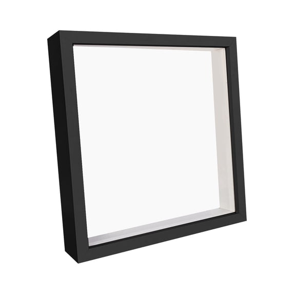 Black Shadow Box Frame with Deep Hollow Interior, Square Picture Frame for 3D Display and Wall Decoration, Wall Mounted Display Case