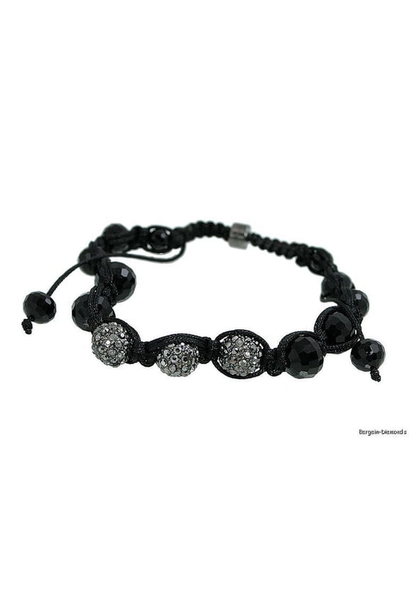 Black Shamballa 3 Black CZ 12mm Disco Balls