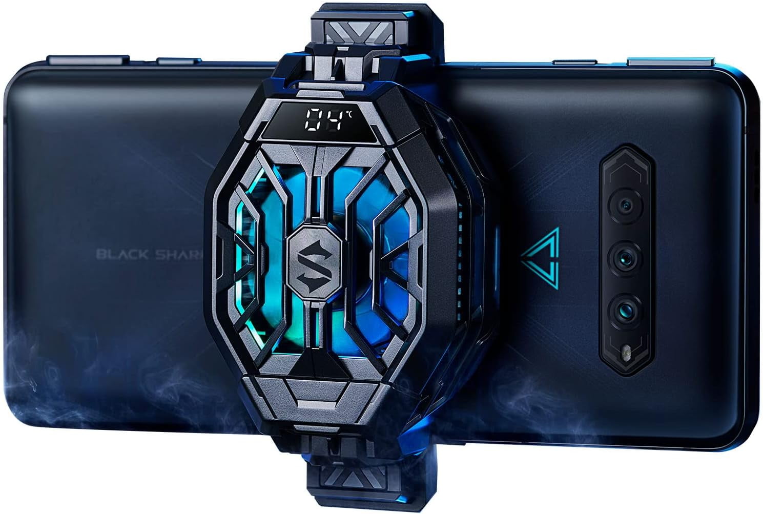 Black Shark FunCooler 5 Magnetic Cell Phone Cooler For Gaming, Portable Mobile Phone Cooling Fan With RGB Light, Cellphone Radiator For IPhone