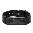 thumbnail image 1 of Black Shark Mesh Bracelet Pawpaw Gift I Love You Engraved Birthday Christmas, 1 of 1