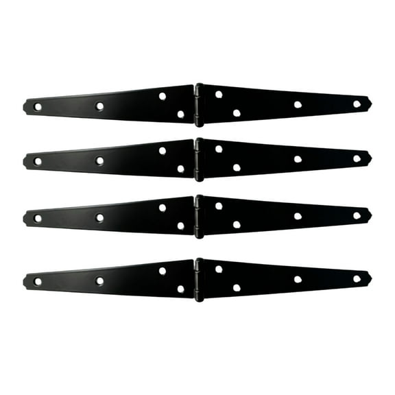 Black Shed Door Gate Hinges with Screws Decorative Strap Hinge Heavy Duty Door Hinges Furniture Door Hardware Enduring